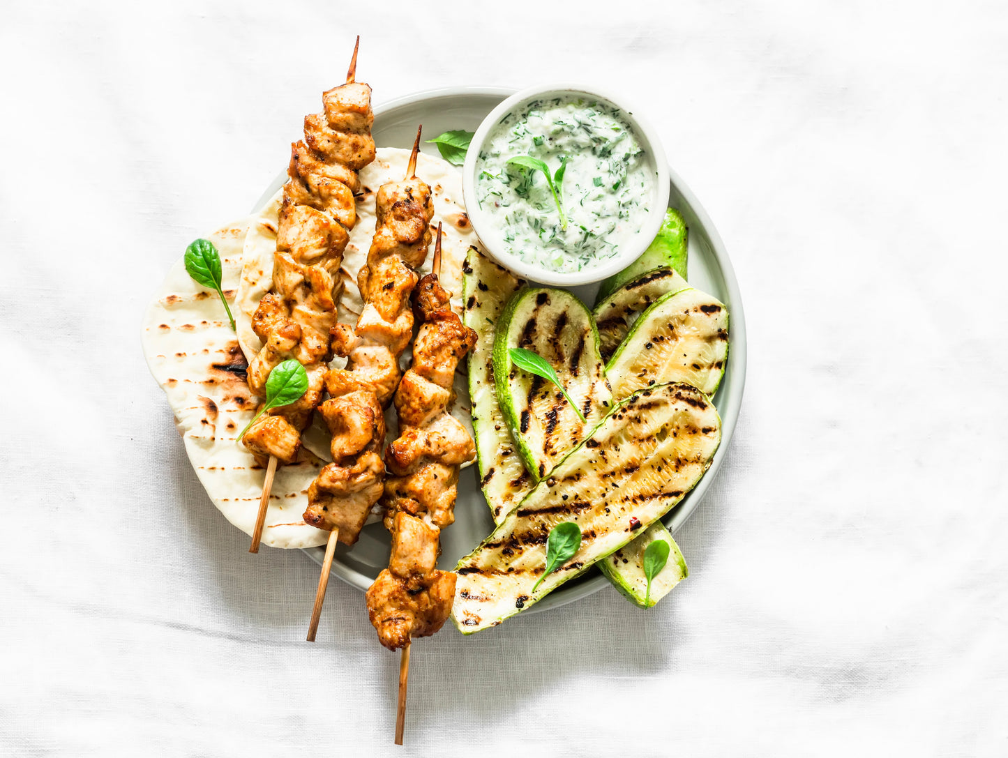 Chicken skewers souvlaki